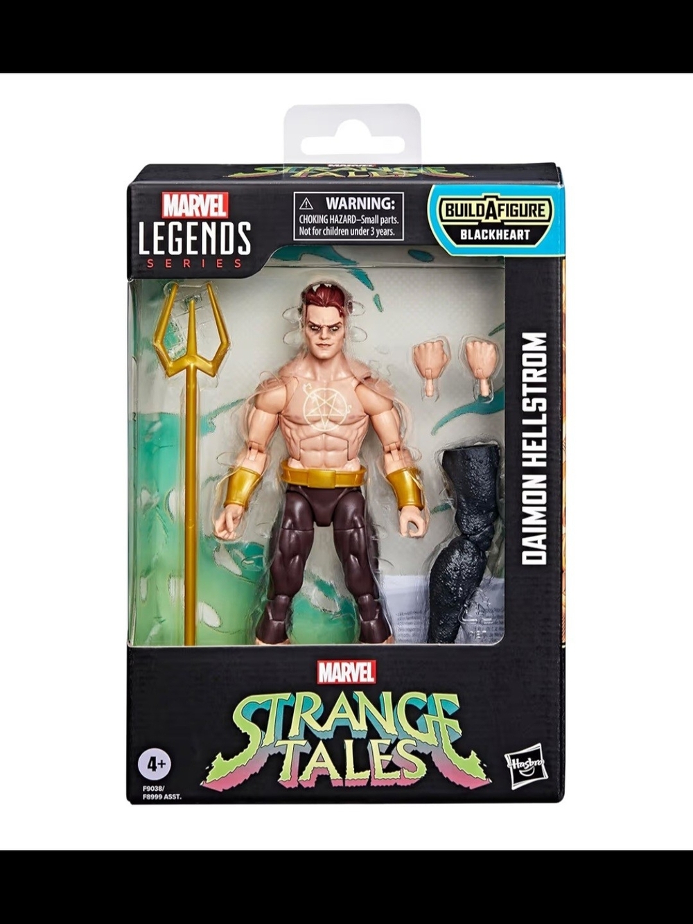 Marvel Legends Daimon Hellstrom Action Figure - Black, Gold & Orange Accents
